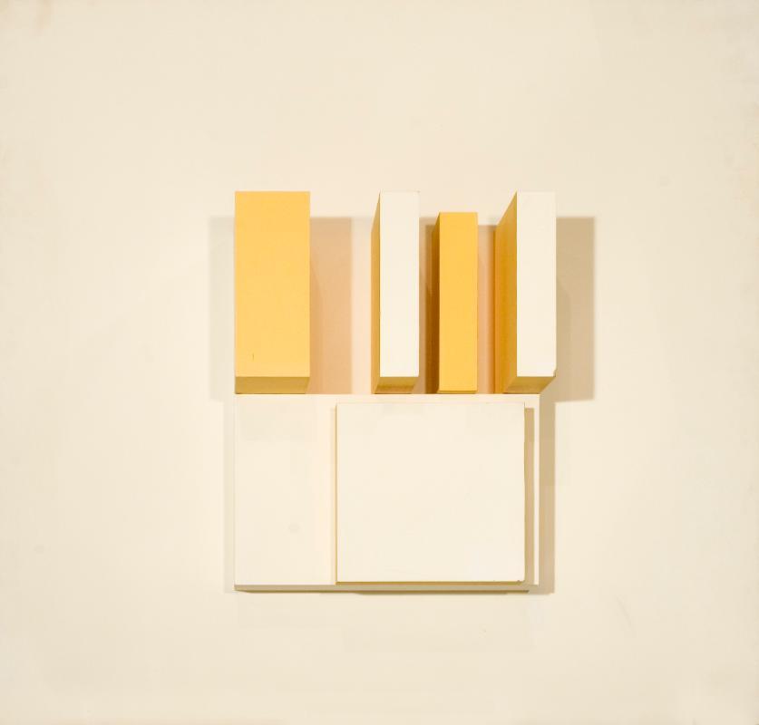Untitled (white and yellow structurist relief)