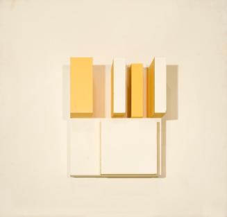 Untitled (white and yellow structurist relief)