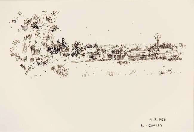Untitled (farm with windmill)