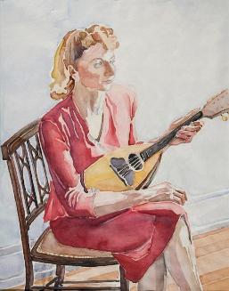 Untitled (seated young woman with mandolin)