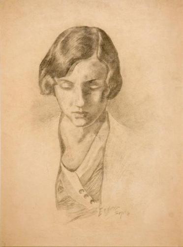 Untitled (young woman with downward glance)