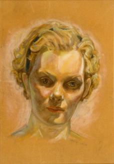 Untitled (young woman with blond curly hair)