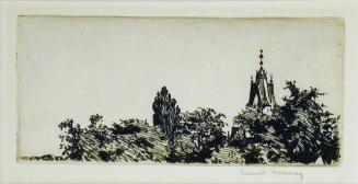 Untitled (spire and tree tops)