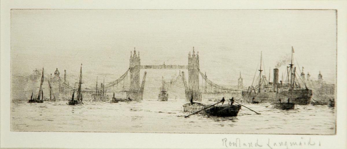 Untitled (London bridge with ships)