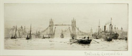 Untitled (London bridge with ships)