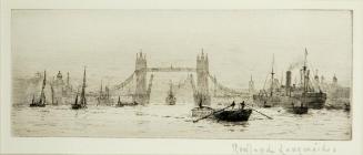 Untitled (London bridge with ships)