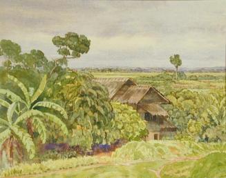 Untitled (thatched house in tropical forest)