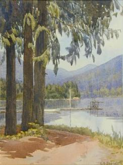 Untitled (landscape with lake)