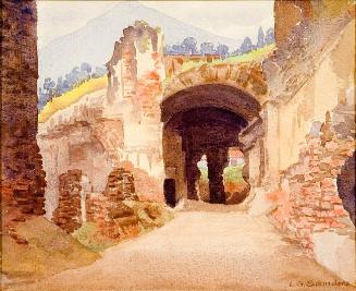 Untitled (road into a tunnel of ruins)