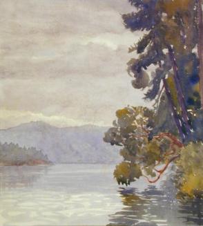 Untitled (lake with trees)