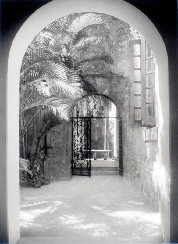 Untitled (tropical courtyard wth arched entrances)