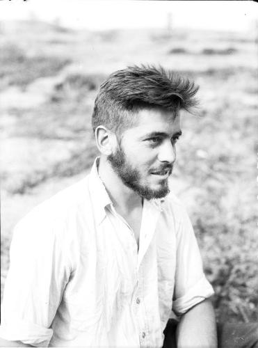 Untitled (profile of man with beard)