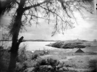 Untitled (village near lake)