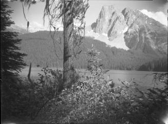 Untitled (mountains with trees and lake)