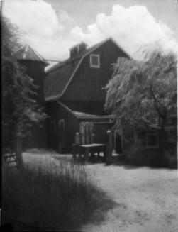 Untitled (barn with silo)