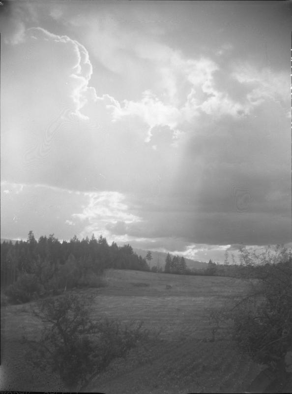 Untitled (field and stormy sky)