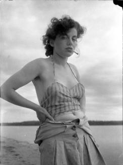 Untitled (woman smoking cigarette)