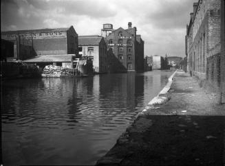 Untitled (industrial buildings along channel)