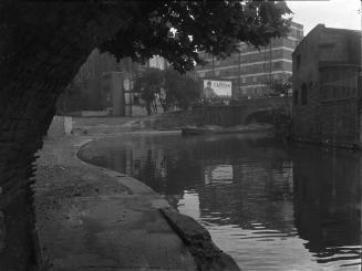 Untitled (canal and barge)