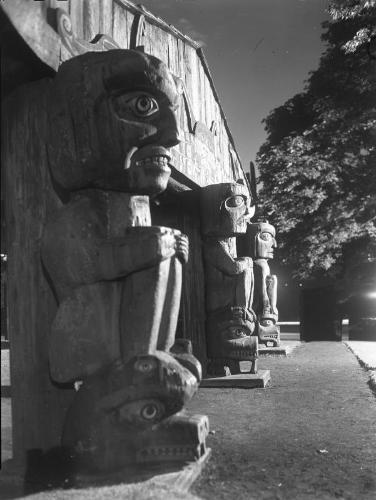 Untitled (three totem poles)