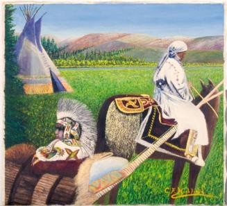Untitled (Indians and tepee)