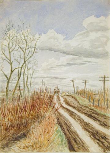Untitled (country road - spring thaw)