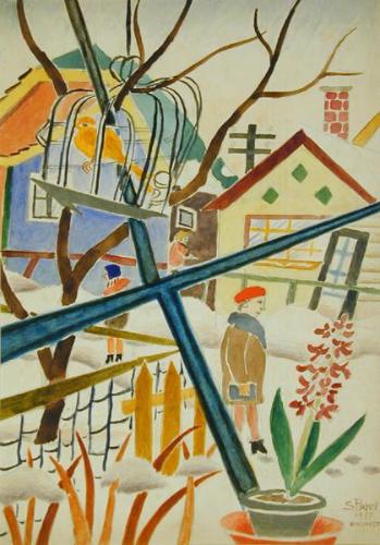 Untitled (canary cage and window)
