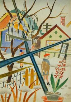 Untitled (canary cage and window)