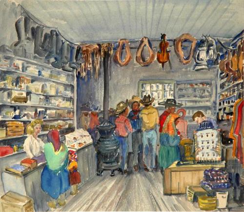 Untitled (interior of Morley general store)