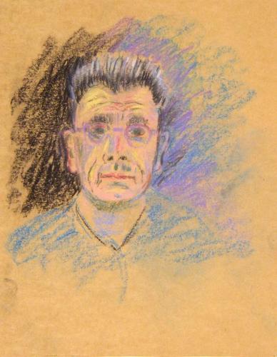 Untitled (self-portrait with blue shirt)
