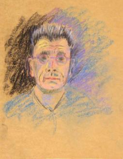 Untitled (self-portrait with blue shirt)