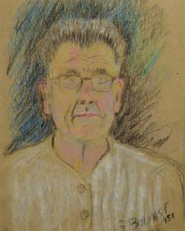 Untitled (self-portrait with pink face)
