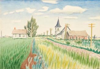 Untitled (church in village)