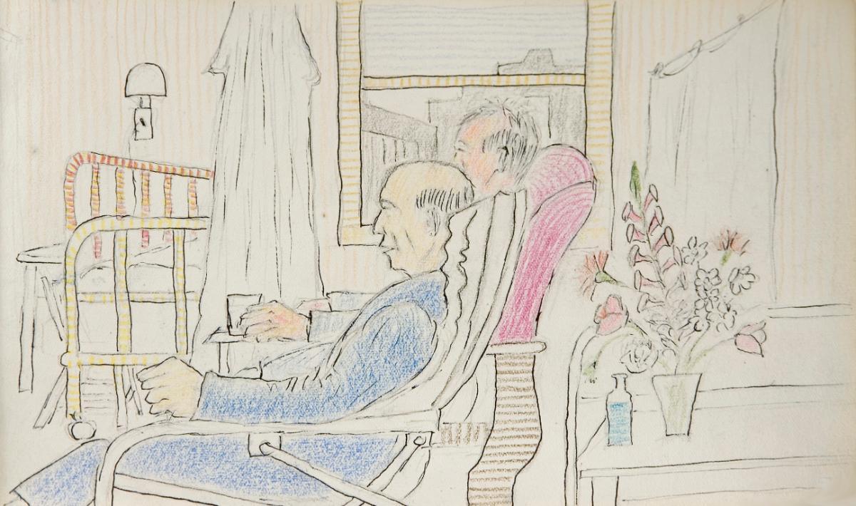 Untitled (patients sitting)