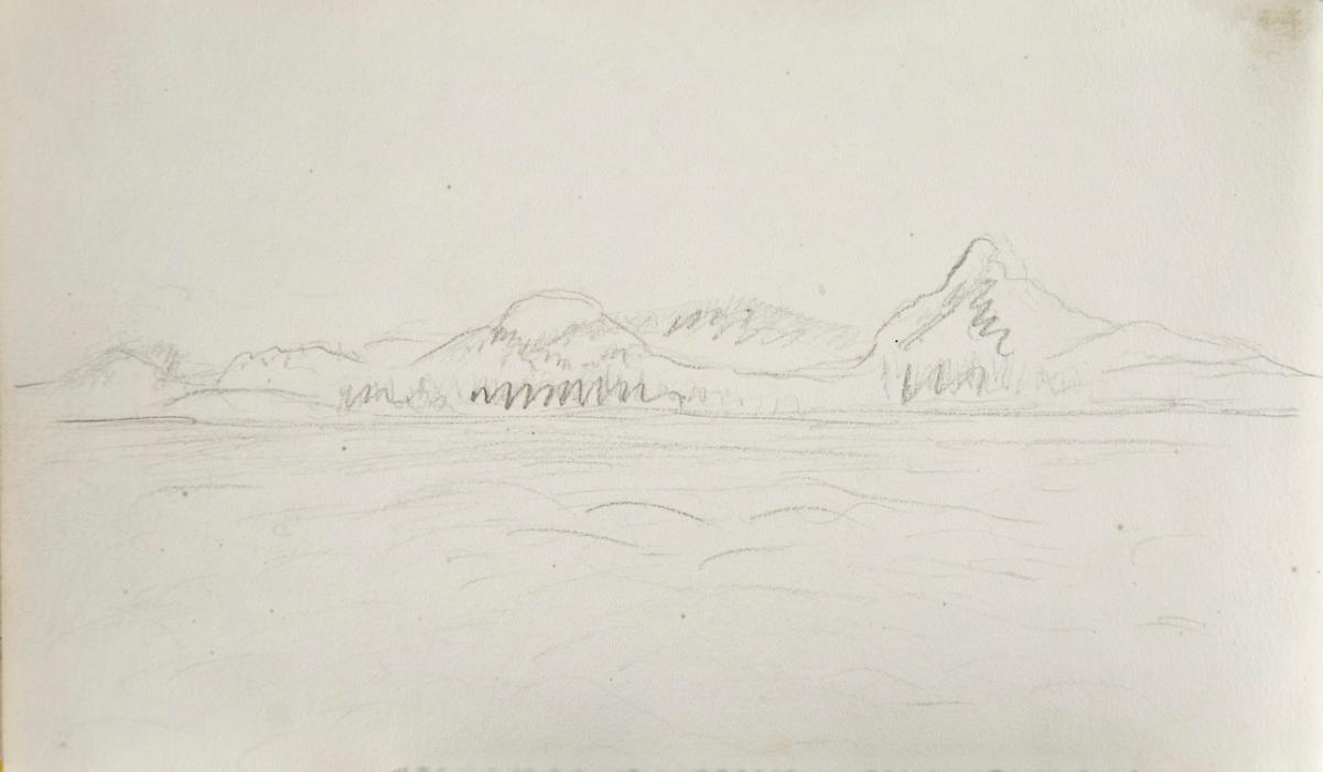 Untitled (ocean and mountainous coast)