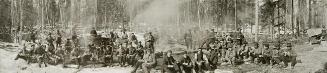 Logging Crew Eating Midday Meal