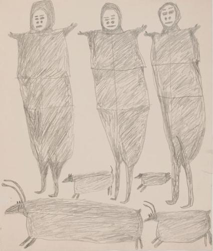 Untitled (figures with animals)