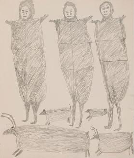 Untitled (figures with animals)