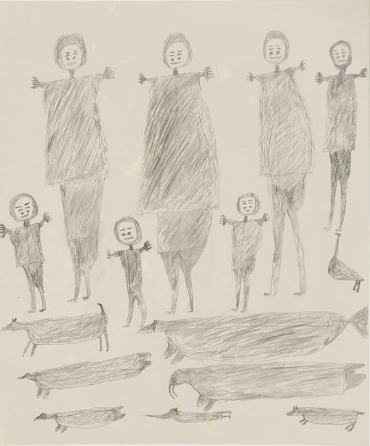 Untitled (women, children and animals)