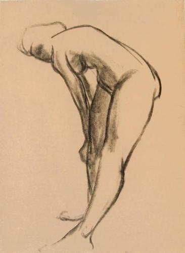 Untitled (nude touching knee)
