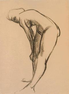 Untitled (nude touching knee)