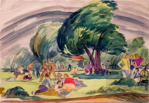 Untitled (people in park)