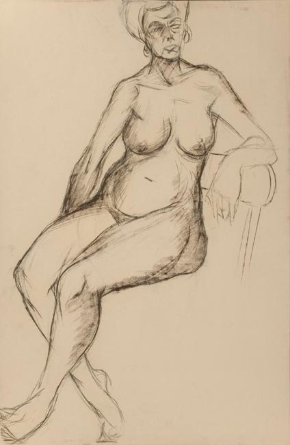 Untitled (seated nude)