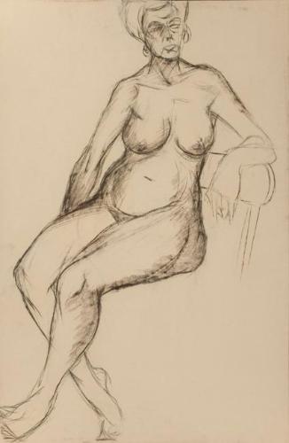 Untitled (seated nude)