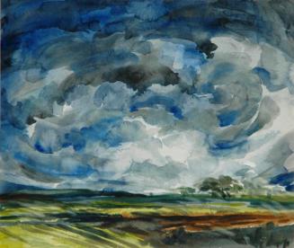 Untitled (storm over prairie)