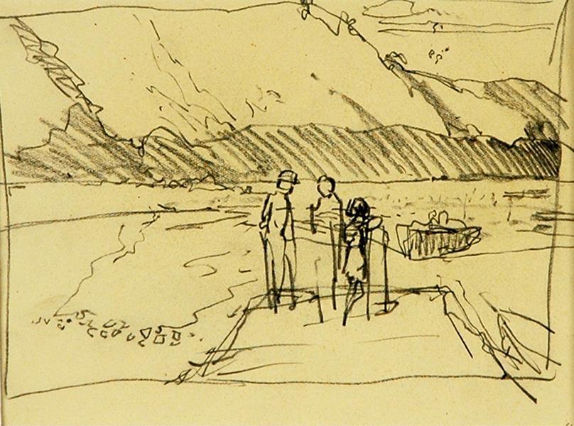 Untitled (sketch for "Autumn, Bon Echo")