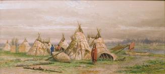 Assiniboine Encampment on the Red River, Manitoba
