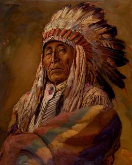 Portrait of "Chief Bear's Paw," Stony Indians