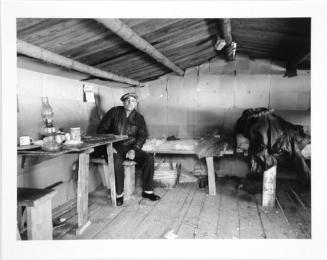 Clement Powder in His Trapping Cabin, Calling Lake, Alberta, March 1985
