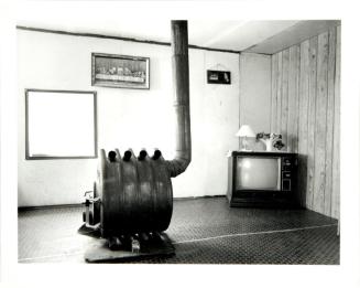 Stove and TV, Richard Noskey Residence, Loon Lake, Alberta, June 1986